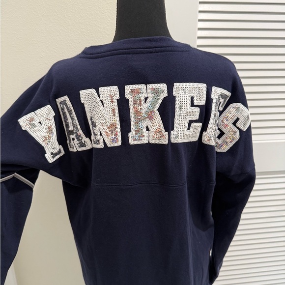 PINK Victoria's Secret Tops - Yankees Navy Blue Sequin sweatshirt by Victoria Secret- Pink